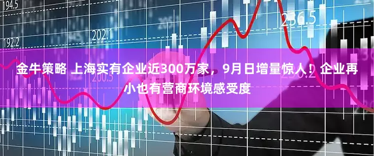 金牛策略 上海实有企业近300万家，9月日增量惊人！企业再小也有营商环境感受度